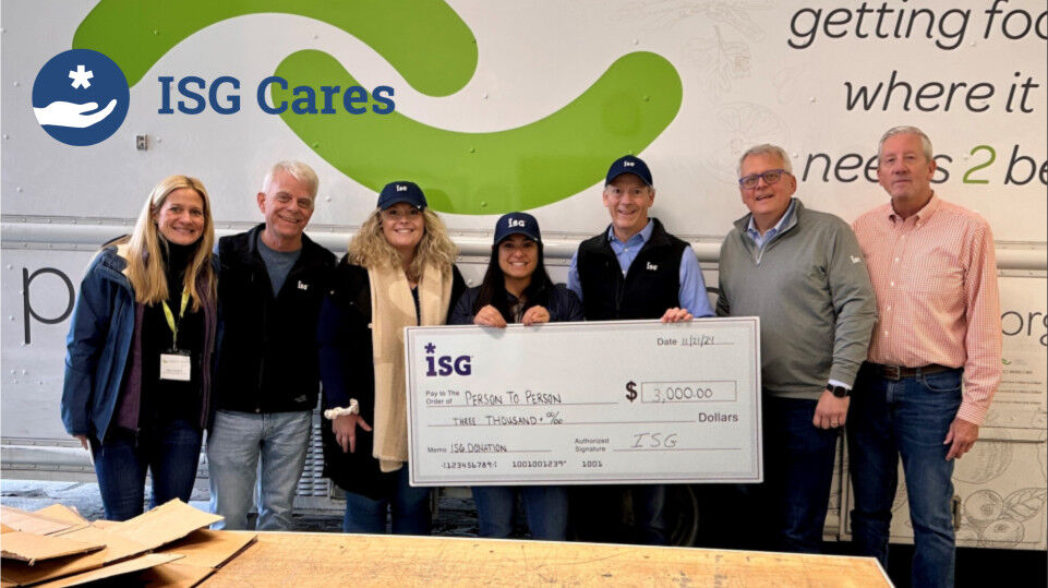 ISG food donation for ISG Cares